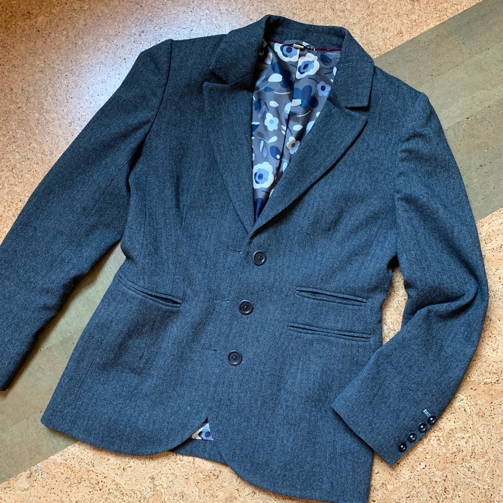 Boden Boyfriend herringbone blazer